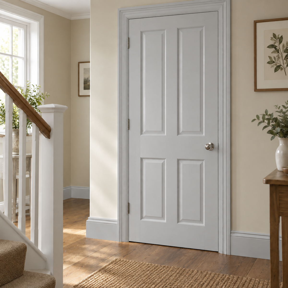 Light Grey illustrative application: Oil-Based Satinwood Paint for Doors, Skirting & Trim