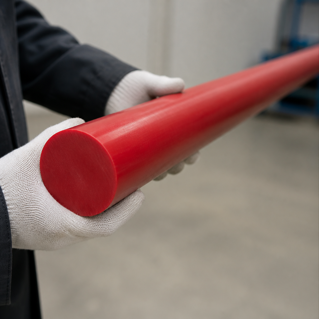 Polyurethane Red Rod 90A Shore