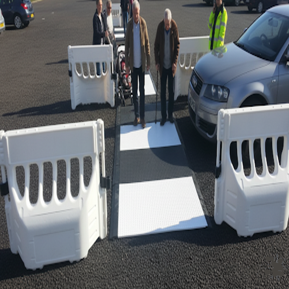 Pedestrian Walkway Mat - Recycled Rubber Non-Slip Heavy Duty