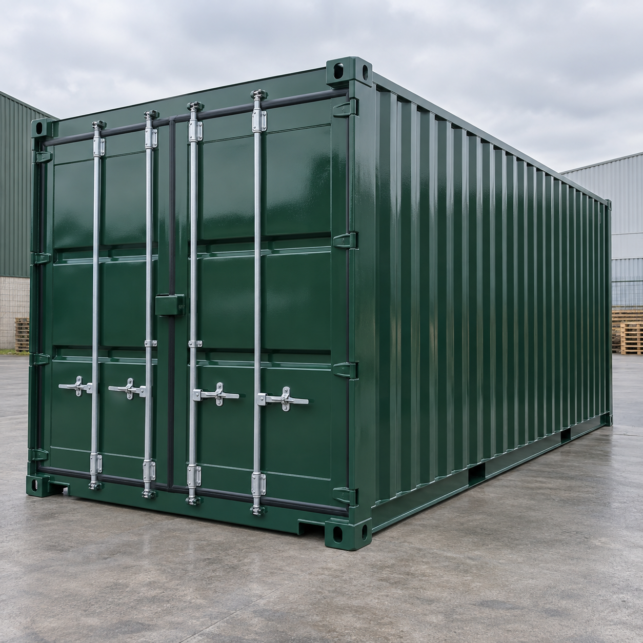 Illustrative application scene: Skip & Container Gloss Paint – Exterior Metal Refurbishment