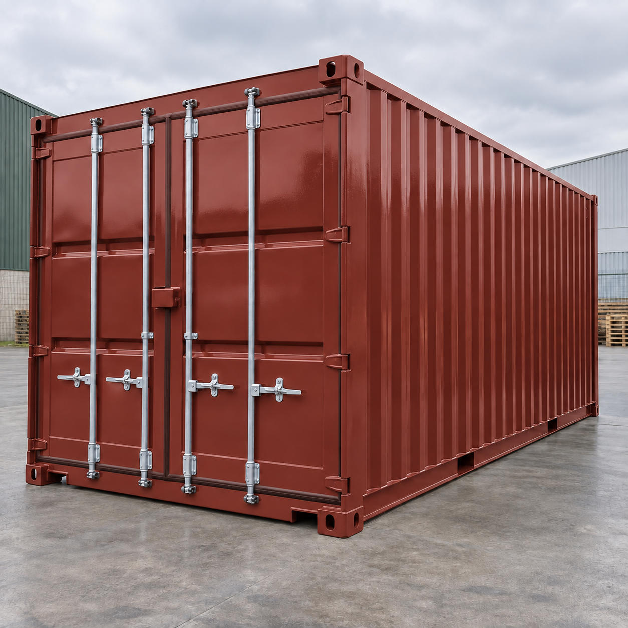 Rustic Red illustrative application: Skip & Container Gloss Paint – Exterior Metal Refurbishment
