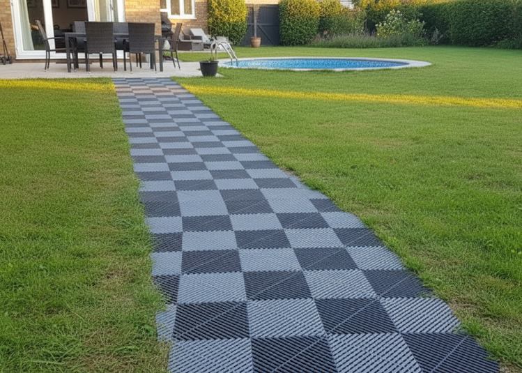 Floor Tile Ramp – Polypropylene, Non-Slip, Easy Access