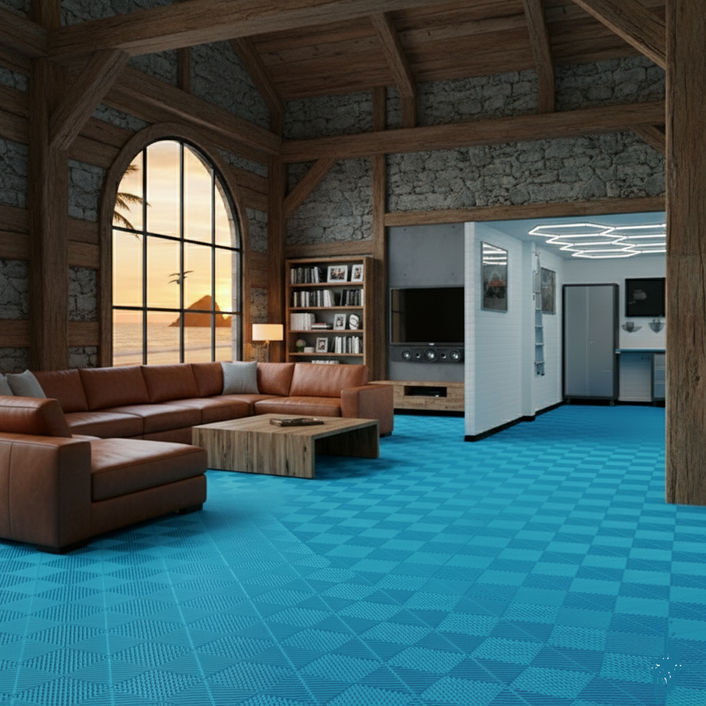 Modular Rib Floor Tile – Recycled, Non-Slip & Heavy Duty