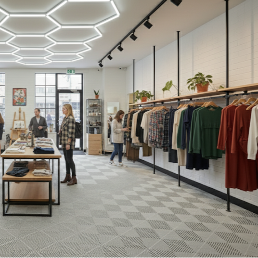 Modular Rib Floor Tile – Recycled, Non-Slip & Heavy Duty