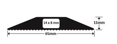 CableSafe Flexible Cable Lite CL02 Black - 9M Protectors 14mm x 8mm hole