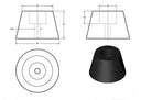 Black Conical HGV Bumper - 85 x 60 x 52mm — view 2
