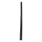 Full 2m length of the plain black protector strip stood upright against a white background