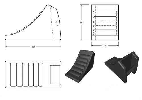 LGV Wheel Chock - 295 x 150 x 190mm