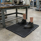 Interlocking Anti-Fatigue Rubber Mat with Drainage Holes 0.91m x 0.91m