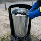 Galvanised Bin Insert for Litter Waste Collection
