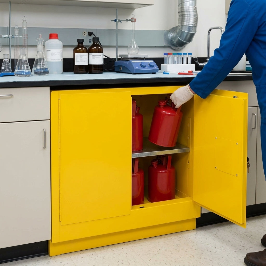 Undercounter Flammable Liquid Safety Cabinet - 0.89m x 0.89m x 0.56m