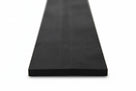 Black rectangular rubber strip shown at an angle, flat smooth-finish profile