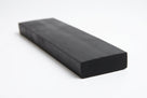 Black rectangular rubber strip shown at an angle, solid flat block profile