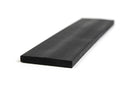 Rectangular rubber strip shown at an angle, wide flat smooth-finish profile