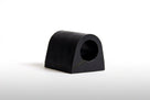 Black rubber anti-roll bar bush, studio shot on white background