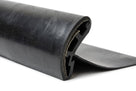 Rolled black rubber sheet with canvas cord visible along the folded edge