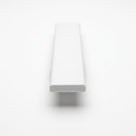 White PVC flat panel insert shown face-on, straight length with rounded edges