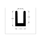 Technical diagram of the U-shaped trim profile with 5.50mm width and 8.00mm height