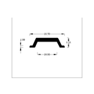 Technical diagram of awning rail insert profile, 18.50mm wide and 5.25mm high