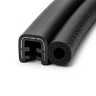 Straight length of self grip side seal with a large hollow round sponge bulb and metal grip
