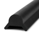 Black rubber running board tread with a domed ridge, angled studio shot