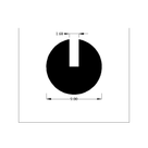 Cross-section diagram of round U-channel profile, 9.00mm diameter dimension shown