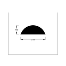 Dimensioned half-round block diagram with 15mm and 5.50mm measurements