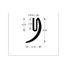 Cross-section diagram of U-channel with curved tail, overall height 26.00mm marked
