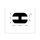 Cross-section diagram of double channel section, overall width 10.00mm marked
