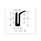 Cross-section diagram of channel-with-flange profile, overall height 18.50mm marked