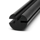 Black EPDM weatherstrip seal coiled, compact twin-bulb extruded profile