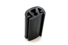 Black rubber windscreen seal with twin locking channels, upright end-on studio shot