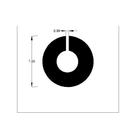 Cross-section diagram of slit round channel, outer diameter 7.00mm with 0.80mm slot marked
