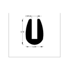 Cross-section diagram of teardrop U-channel profile, 8.50mm high x 6.00mm wide dimensions shown