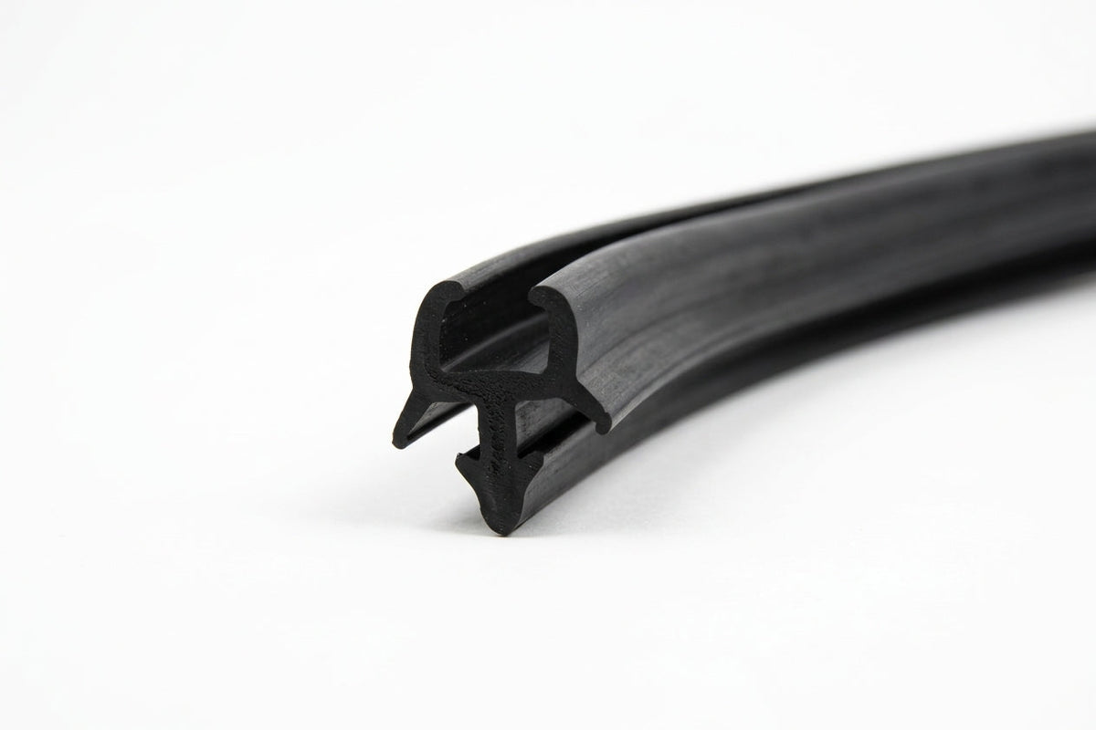 Black windscreen surround profile, angled studio shot, white background