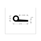 Cross-section diagram of hollow piping, 19.50mm long with 7.50mm bead marked