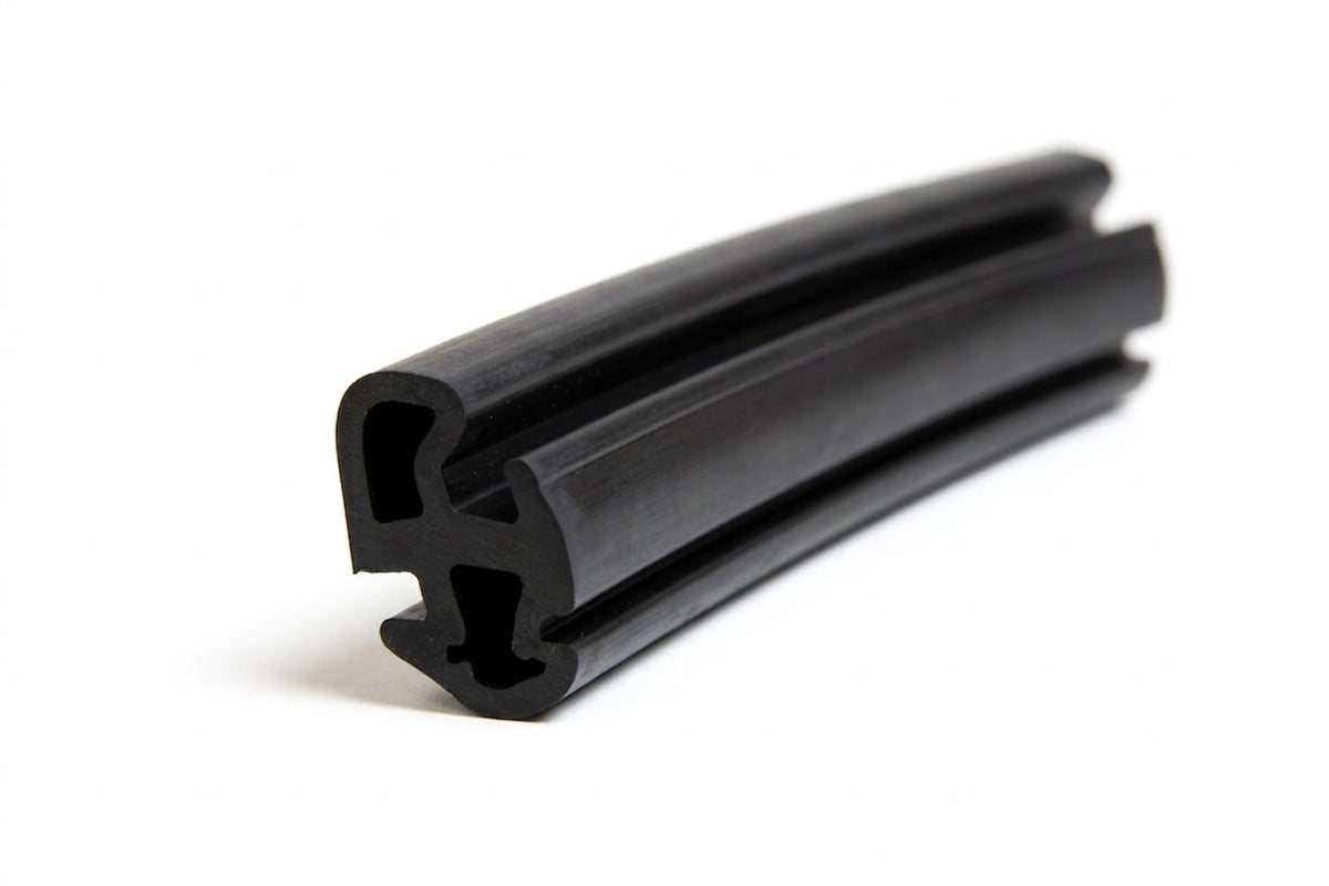 Black windscreen surround profile, angled studio shot, white background
