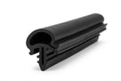 Black rubber windscreen seal, angled studio shot showing the bulb and flange profile