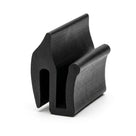 Black rubber double-channel bumper seal, angled studio shot on white background