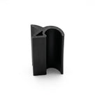 Black rubber double-channel waist seal with fin, upright studio shot