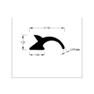 Technical diagram of fin and curl seal profile with 17.50, 7.25, 7.00 and 1.60mm dimensions