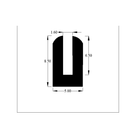 Cross-section diagram of U-channel profile, 8.50mm high x 5.00mm wide dimensions shown