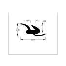 Technical diagram of curled hardtop seal profile with 4.75, 12.00 and 23.00mm dimensions