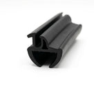 Black rubber window seal extrusion, angled studio shot showing the U-shaped profile