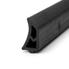 Black rubber filler strip length with hollow triangular profile cut end