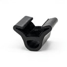 Black EPDM flocked channel seal, angled view showing flock lining inside Y-shaped groove