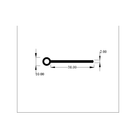 Cross-section diagram of the wing piping, 10mm bead and 38mm tail dimensions marked