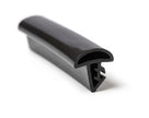 Black Herzim strip shown end-on with a moulded fir-tree clip base