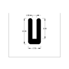 Technical diagram of the U-shaped trim profile with 5.50mm and 10.00mm dimensions