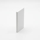 White PVC flat panel insert standing upright, viewed at an angle on white background